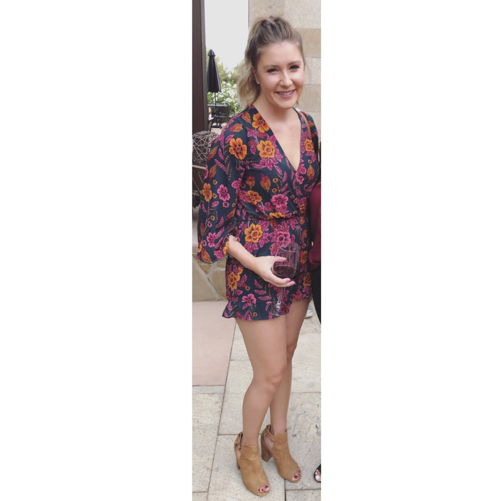 Floral print romper